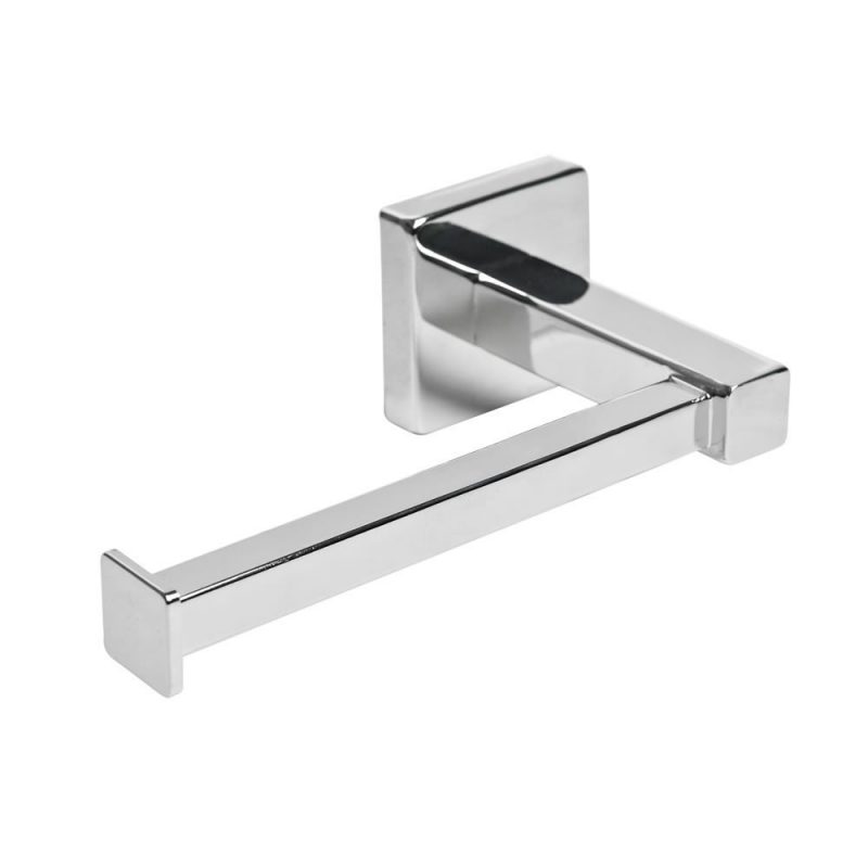 Square Toilet Roll Holder Wall Mounted Chrome Home Treats UK