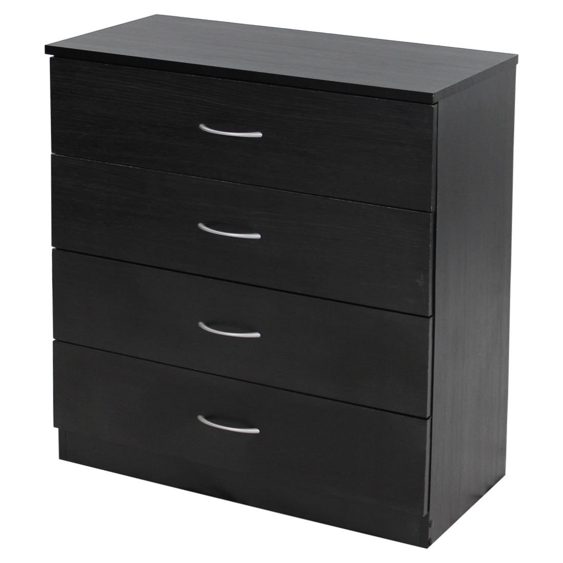 Black Wooden Chest of 4 Drawers - Home Treats UK