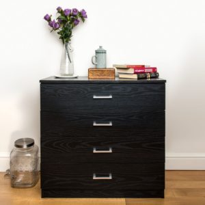 Chest Of 4 Drawers Black