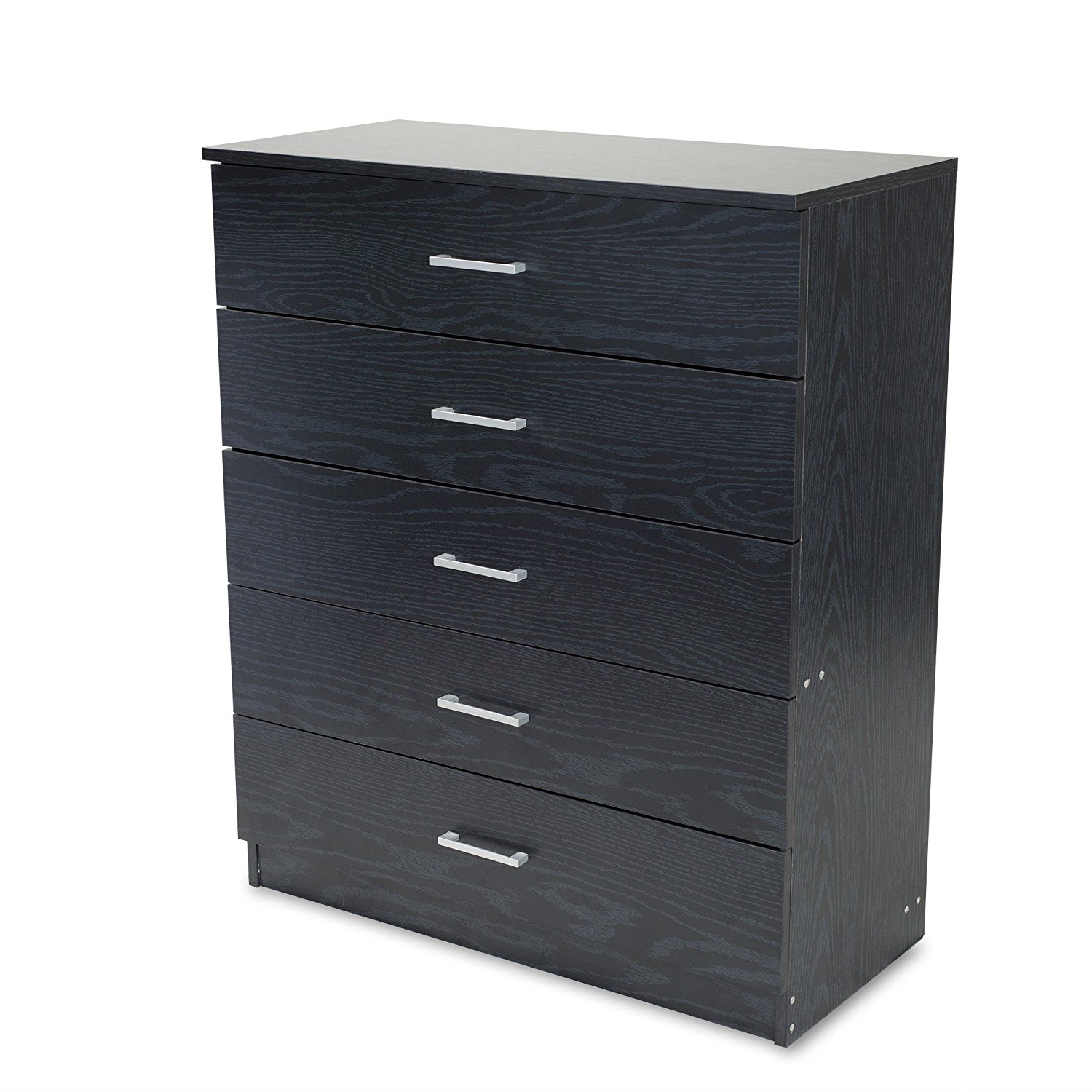 Black Chest of 5 Drawers - Home Treats UK