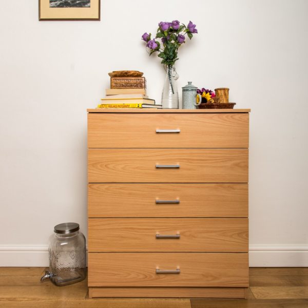 Chest of 5 Drawers Beech