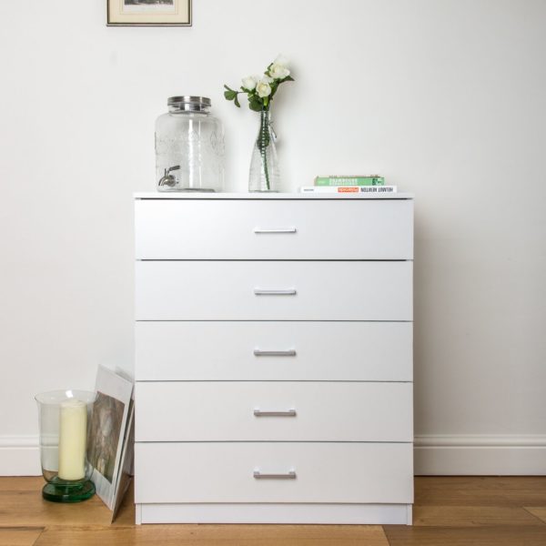Chest of 5 Drawers White