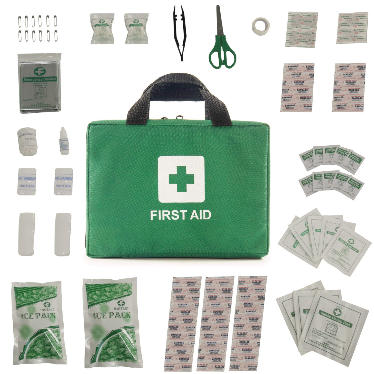 90 Piece First Aid Kit Bag Complete With All The Essentials Home