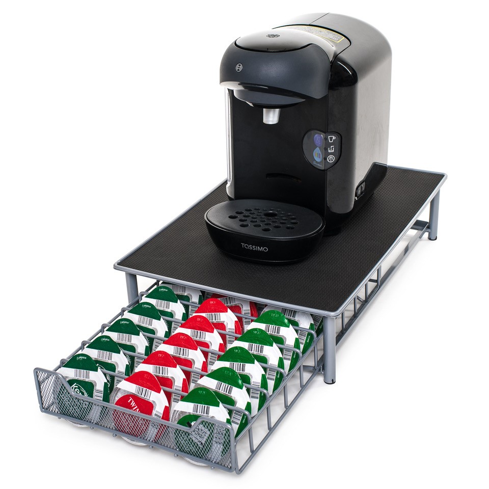 Tassimo Pod Drawer & Machine Stand Holds Up To 60 Pods