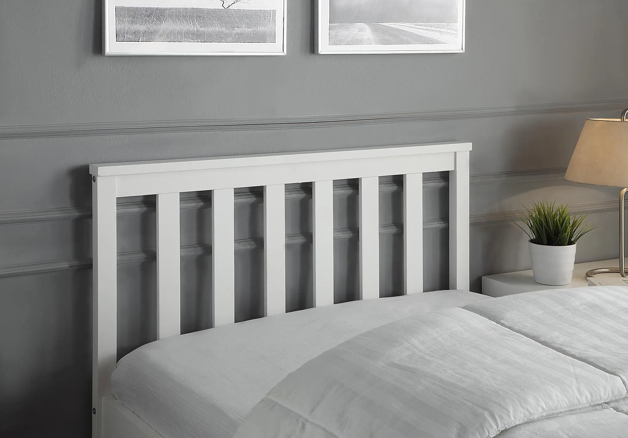 Single Bed Frame White Solid Wood In White Home Treats Uk