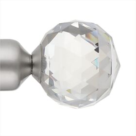 Crystal Curtain Pole - Extendable metal poles - Satin Nickel