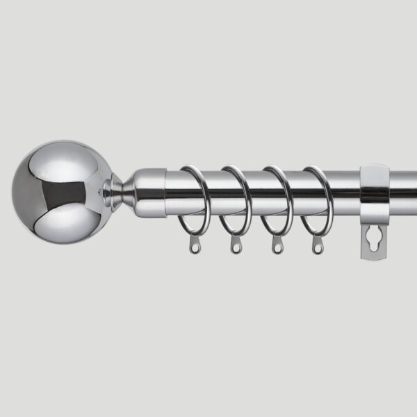 Crystal Curtain Pole - Extendable metal poles - Chrome