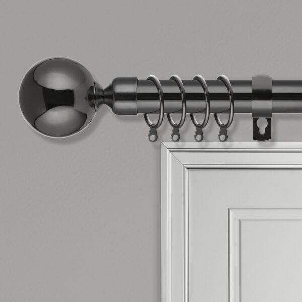 Curtain Pole - Extendable metal poles - Nikel Black