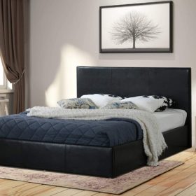 Black Leather Bed Frame