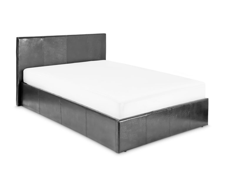 Home Treats Black Ottoman Bed frame With Lift Up Storage, 4 Sizes