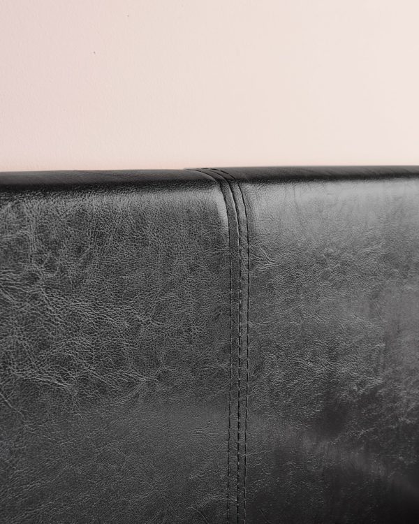Stitch Detail Black bed Frame