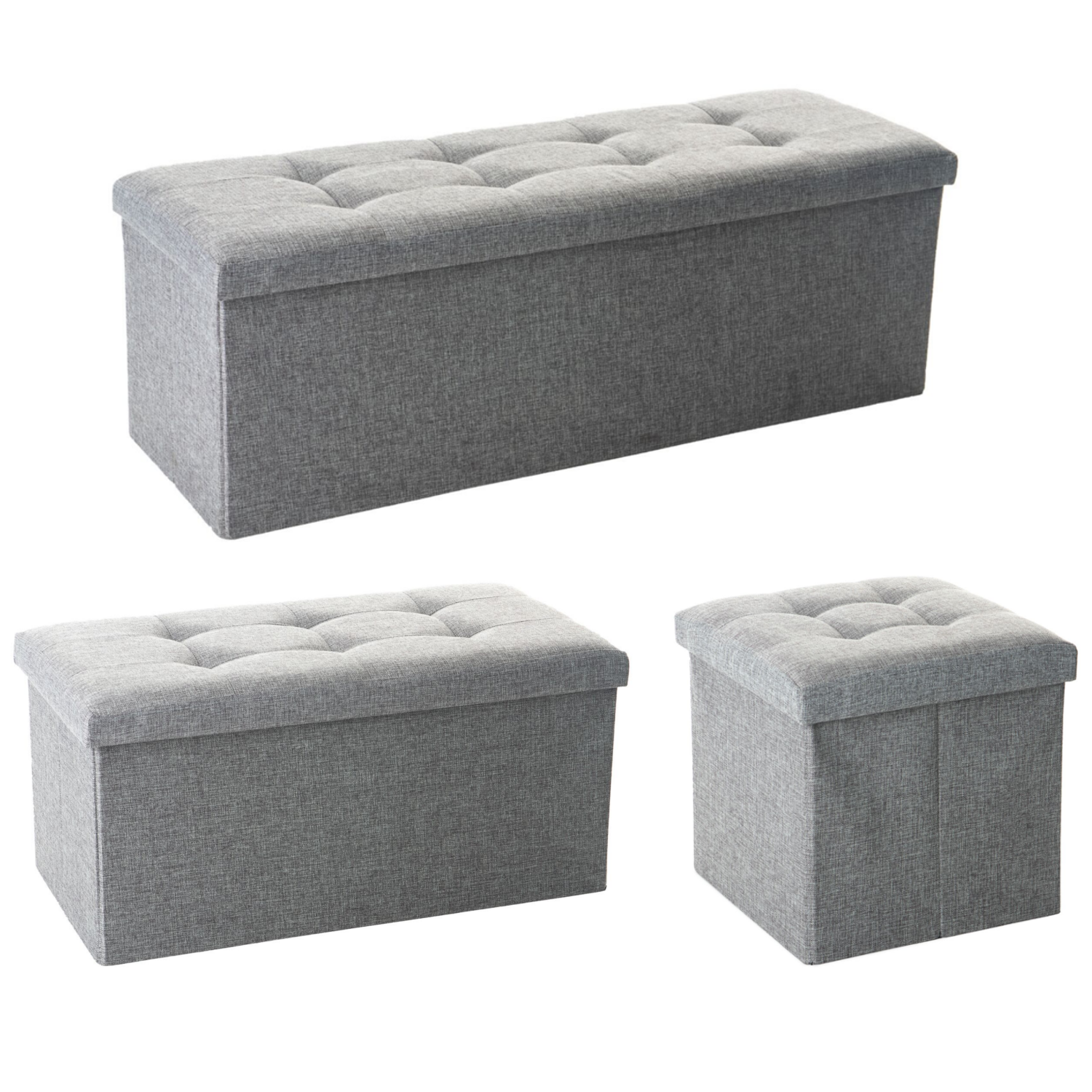grey toy boxes