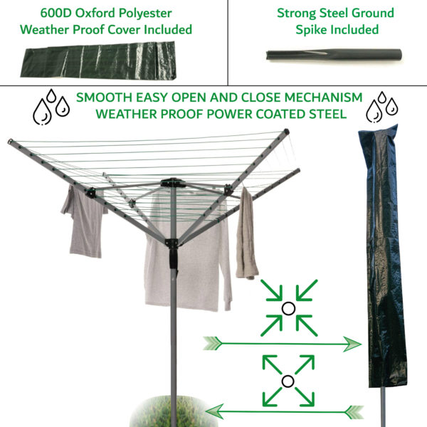 50m washing line outdoor
