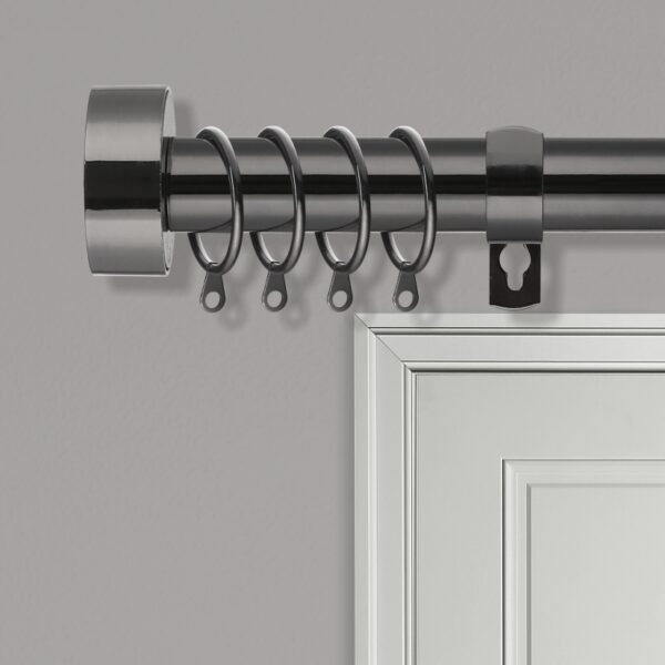 Curtain Pole - Extendable metal poles - Flat - Black Nickel