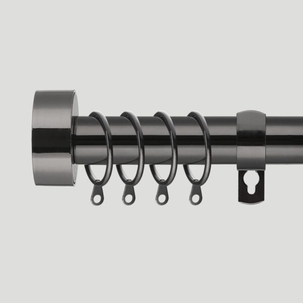 Curtain Pole - Extendable metal poles - Flat - Black Nickel