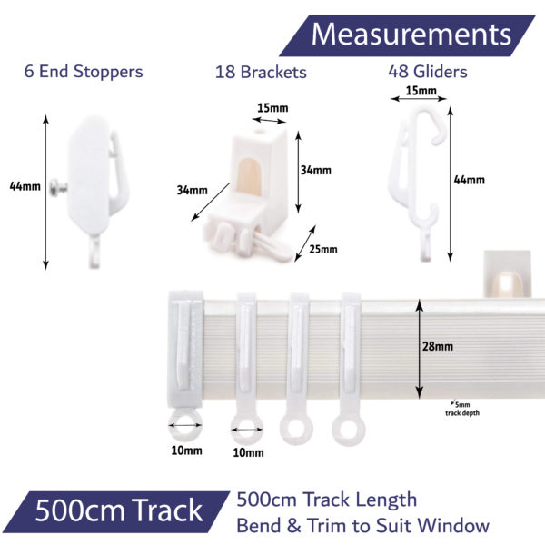 bendable curtain track 500cm