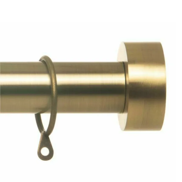 metal curtain pole finial flat Brass