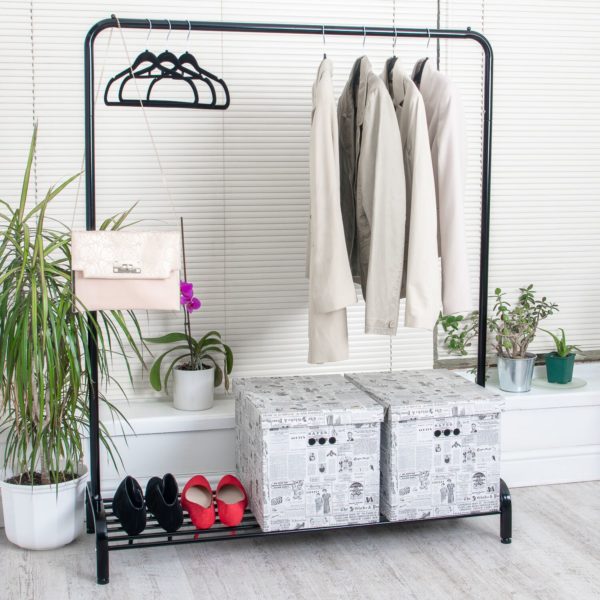 clothes rail with shoe storage
