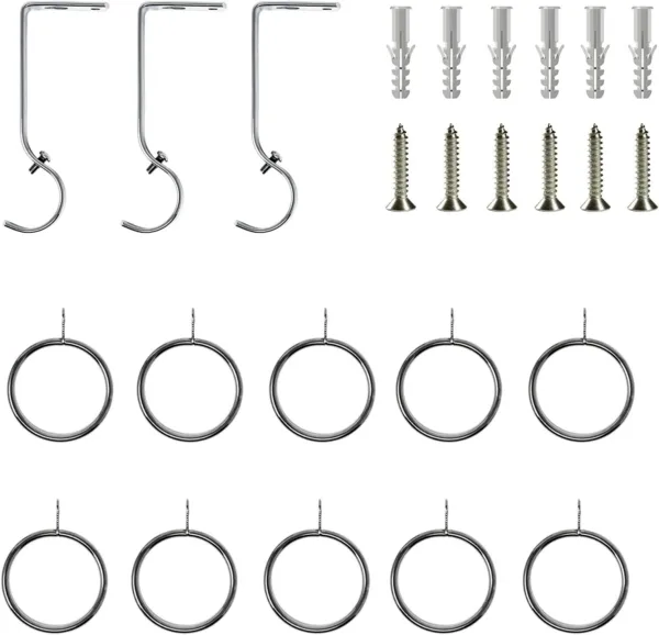 Curtain rings brackets and fittings