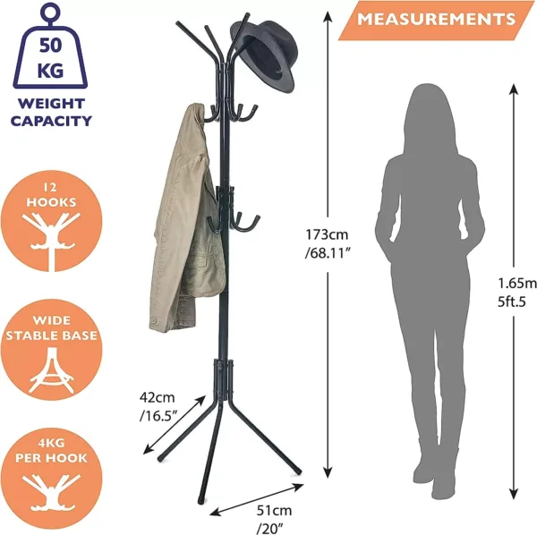 Triangle coat stand sizes