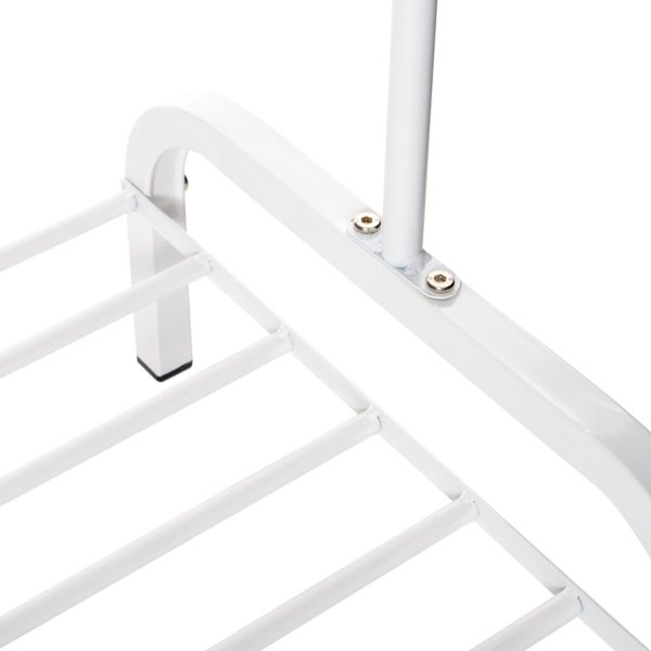 white metal clothes rail