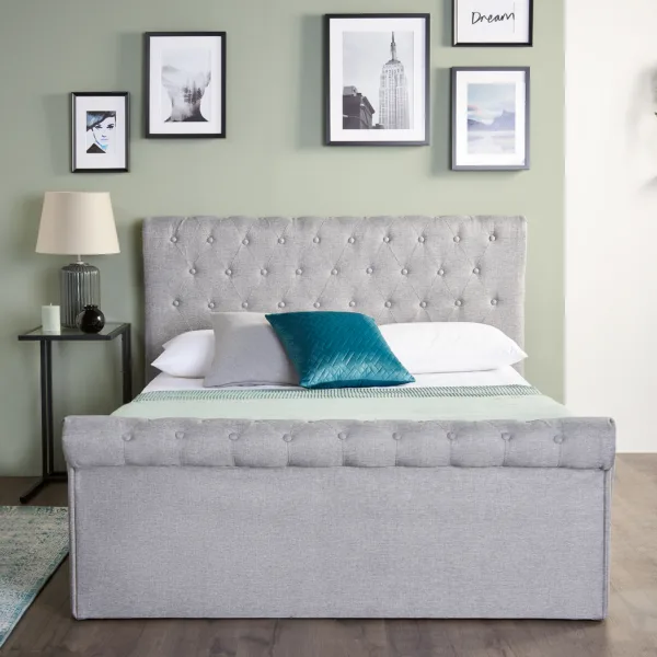Side Lift Ottoman Bed Frame Double