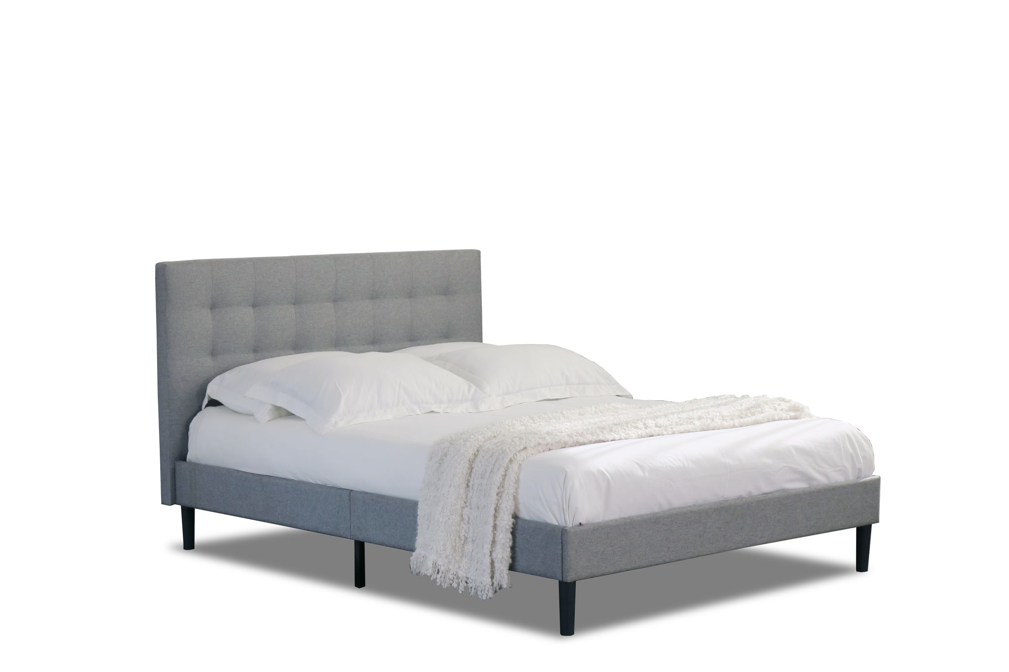 Double Grey Melia Bed Frame And Mattress Set - Home Treats UK