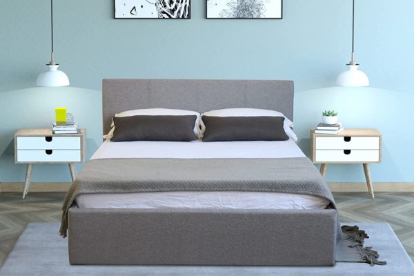 Side Lift Bed Frame Grey Small Double