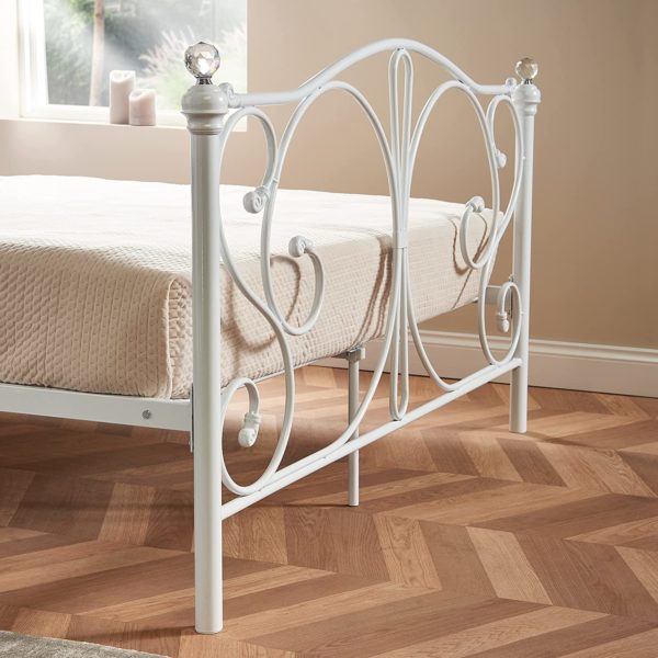 footboard white metal bed frame small double