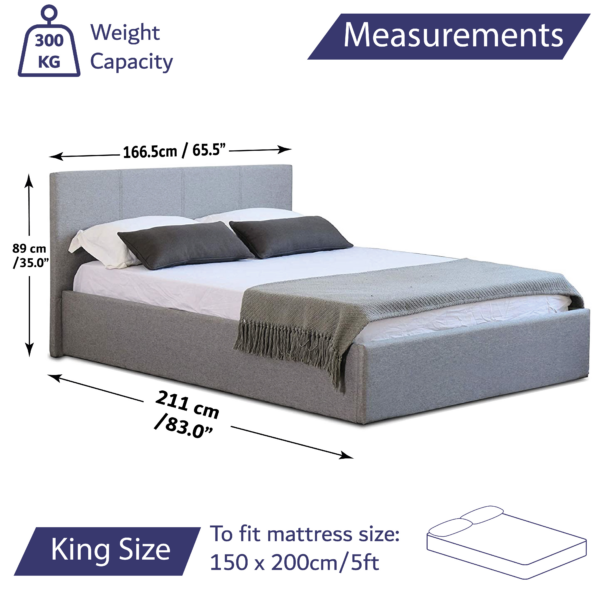 King size bed product size