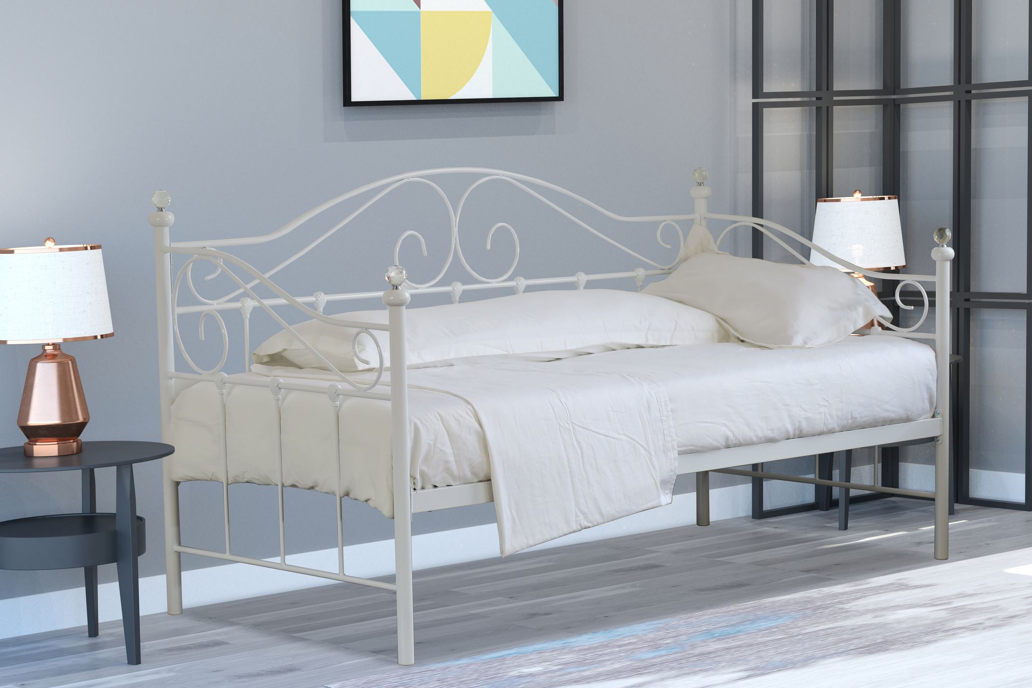 Single Metal Sofa Bed Frame 3ft In, Lounge Bed Frame