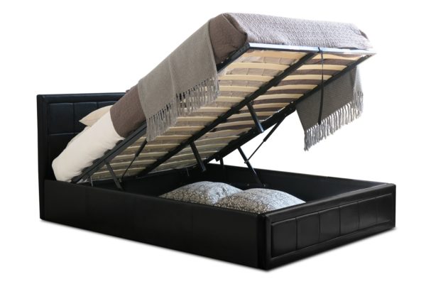 Lift from the bottom Ottoman padded bed frame Available with Mattress
