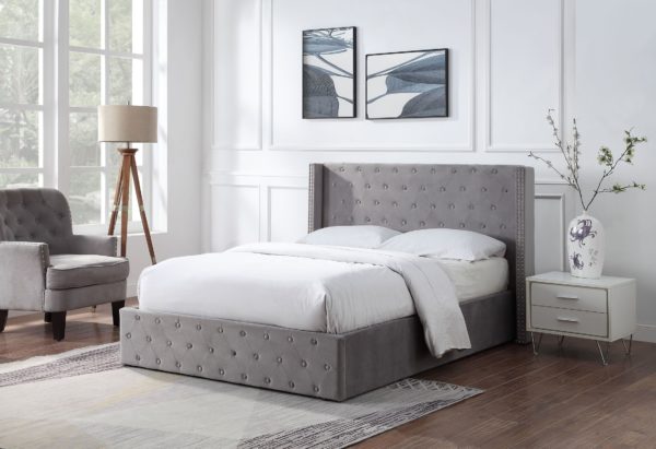 Winged Ottoman Bed Double King Size