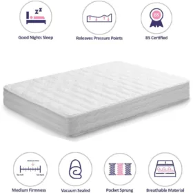 pocket sprung mattress white