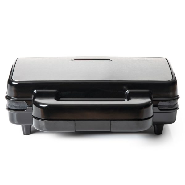 Double Deep Fill Toastie Maker in Black with Handle Clasp
