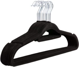 Non Slip Black Velvet Hangers 20 pack