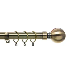 Metal Curtain Pole Antique Brass