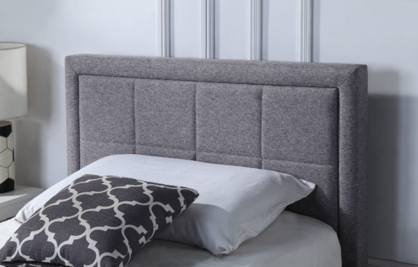 Single Trundle Bed with Stitch Detail in Headboard