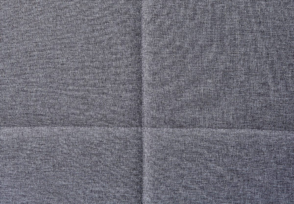 Grey Fabric Single Bed with Stitch Detail