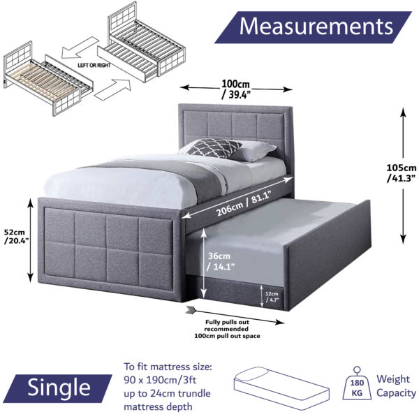 Trundle Bed Single Measurements