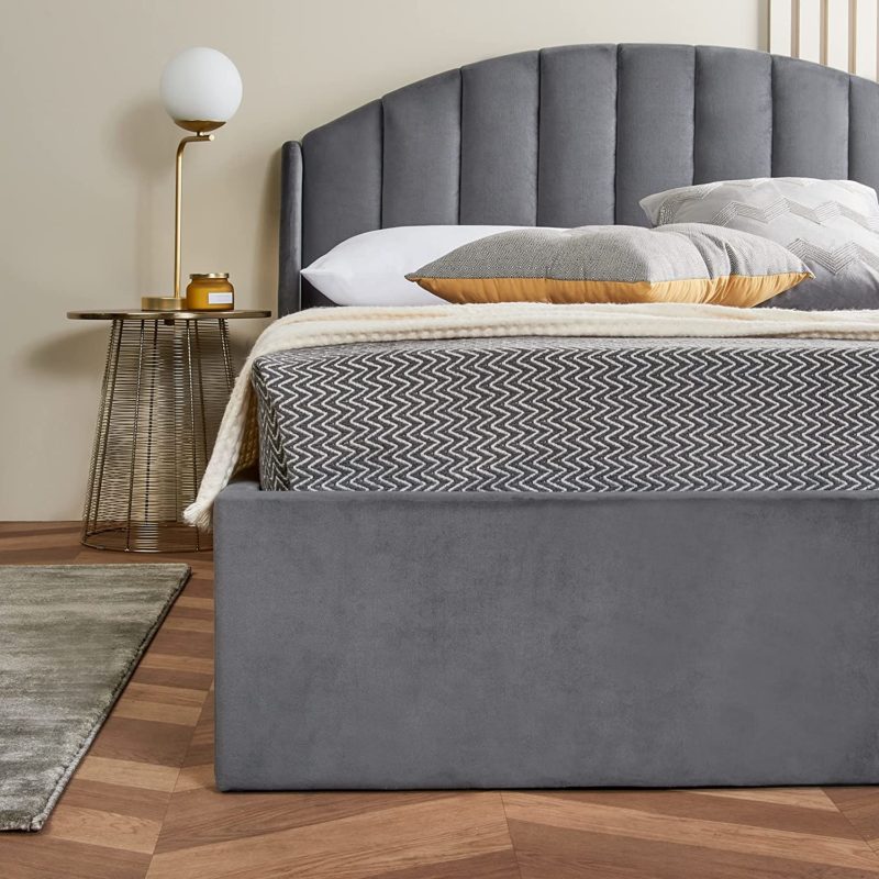 Winged Ottoman Storage Bed King - Home Treats UK