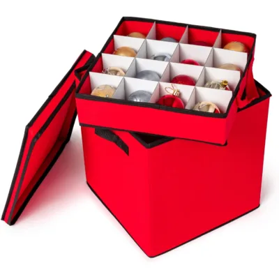 Bauble storage box red
