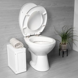 Anti Bacterial Easy Clean White Toilet Seat