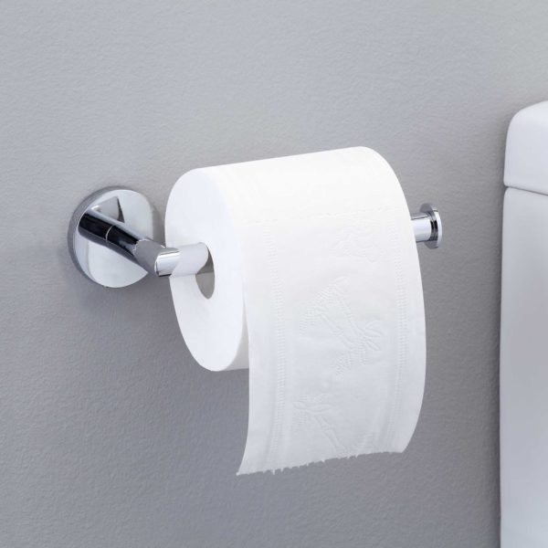 Stainless Steel Straight Toilet Roll Holder Horizontally Fitted