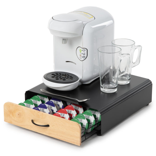 Tassimo Coffee Pod Drawer Holds 64 Capsules and can stand Machine on Top