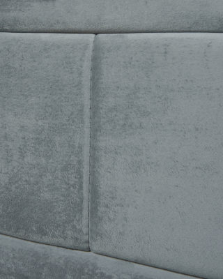 Grey Velvet Ottoman Bed Frame with Stitch Detail