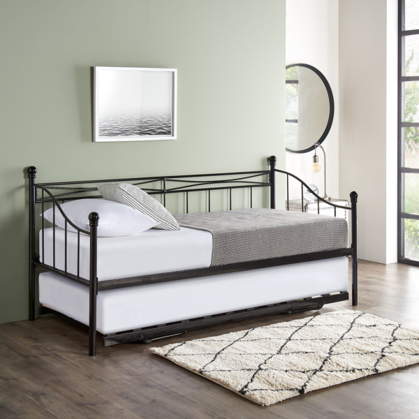 Trundle Day Bed Black