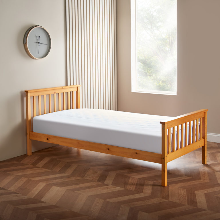 Wooden Single Bed Frame Pine - Home Treats UK