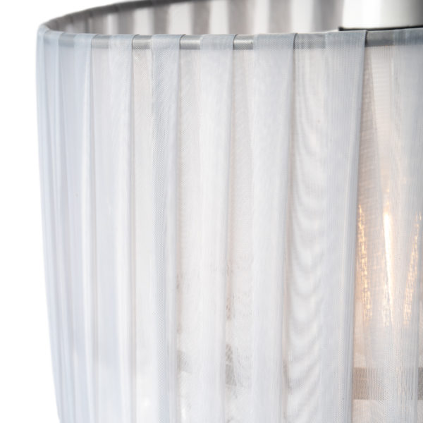 Sheer Silver Pendant Fit Light Shade with Crystal Pendants