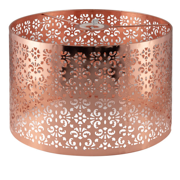 Patterned Cut Out Copper Metal Lamp Shade